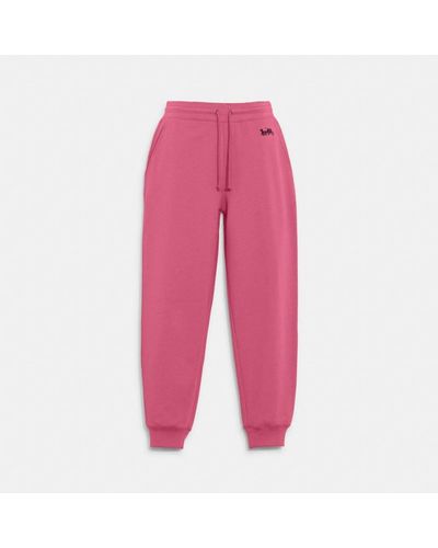 COACH Signature Sweatpants In Organic Cotton - Pink