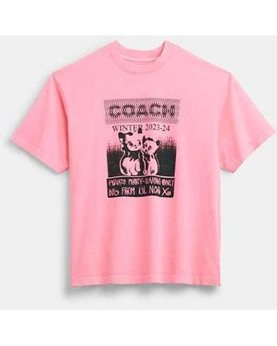 COACH The Lil Nas X Drop Cats T-shirt - Pink