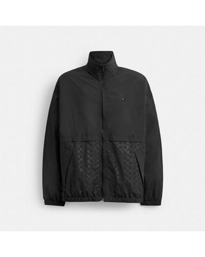 COACH Windbreaker In Recycled Polyester - Black