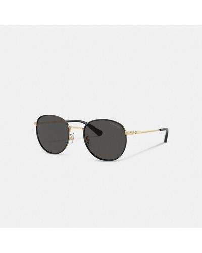 COACH Metal Windsor Round Sunglasses - Multicolor