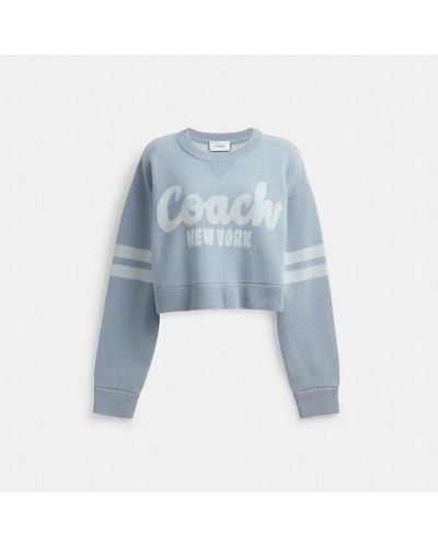 COACH Cropped Sweater - Blue