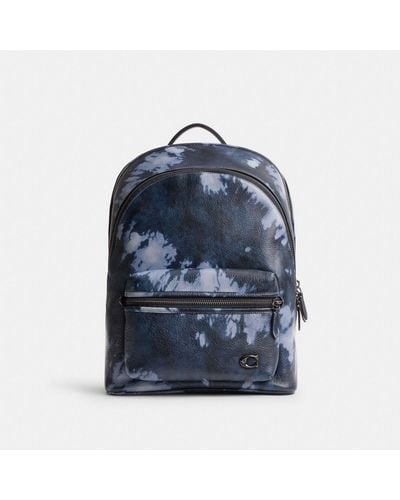 COACH Charter Backpack With Tie Dye Print - Blue