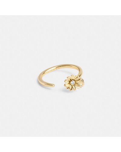 COACH Garden Flower Ring - Metallic
