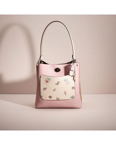 COACH Upcrafted Charlie Bucket Bag In Colorblock - Pink