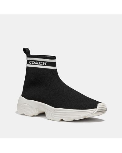 COACH C203 Sock Sneaker - Black