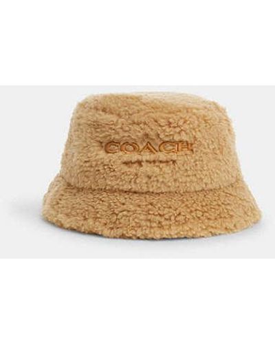 COACH Sherpa Bucket Hat - Natural
