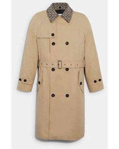 COACH Trench Coat In Organic Cotton And Recycled Polyester - Natural