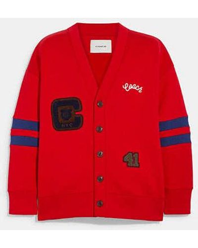 COACH Varsity Cardigan - Red