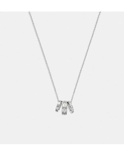 COACH Signature Rondell Necklace - Metallic