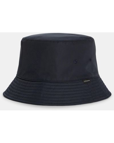 COACH Reversible Nylon Bucket Hat - Blue