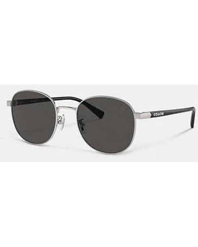 COACH Metal Round Sunglasses - Metallic