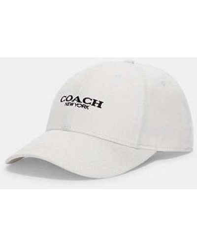 COACH Embroidered Baseball Hat - White
