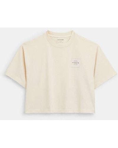 COACH Garment Dye Cropped T-shirt - Black