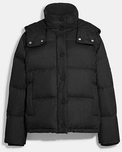 COACH Short Down Puffer - Black