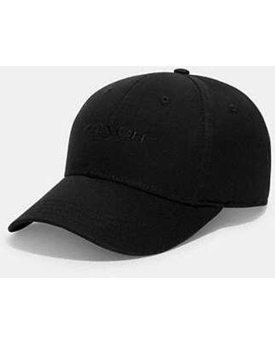 COACH Baseball Hat With Embroidery - Black