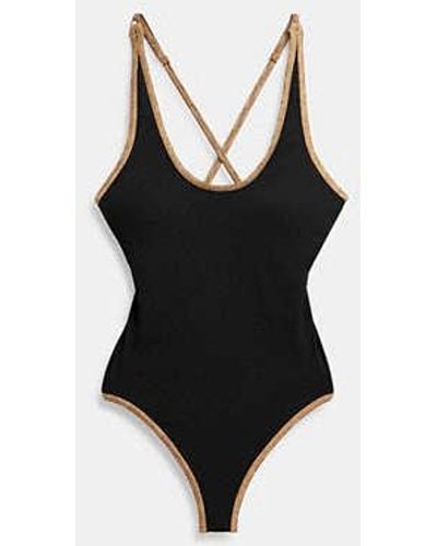 COACH Signature Swimsuit - Black