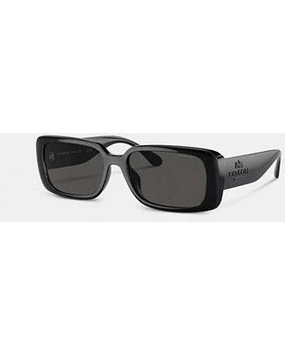 COACH Narrow Rectangle Sunglasses - Black