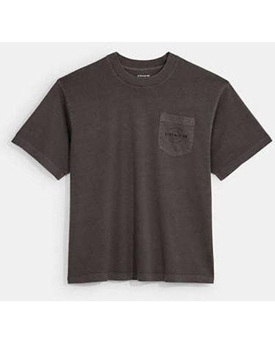 COACH Pocket T Shirt - Gray