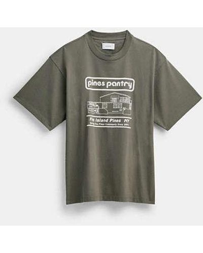 COACH T-shirt With Pines Pantry Graphic - Black