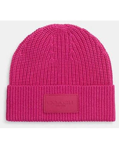 COACH Knit Beanie - Pink