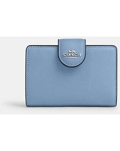 COACH Medium Corner Zip Wallet - Blue