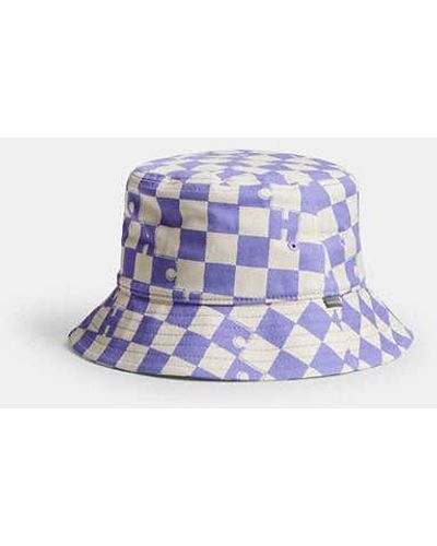 COACH Checkerboard Print Bucket Hat - Black