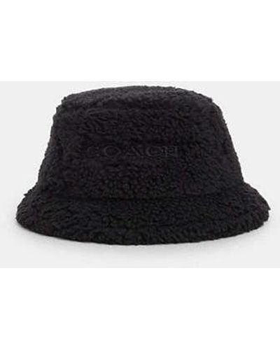 COACH Sherpa Bucket Hat - Black