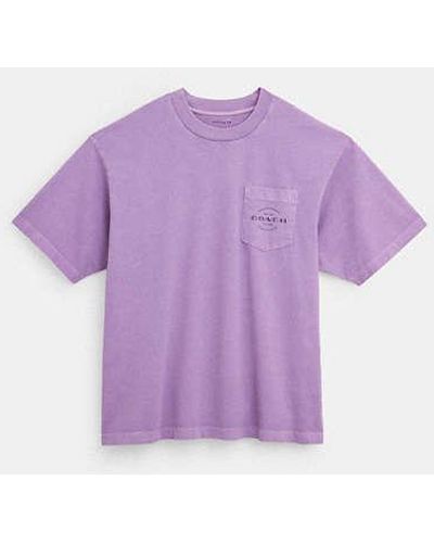 COACH Pocket T Shirt - Purple