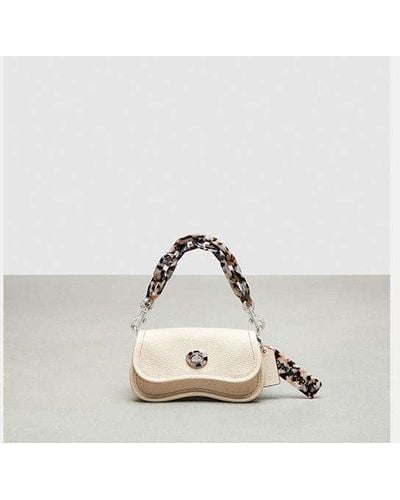 COACH Mini Wavy Dinky Bag With Crossbody Strap In Topia Leather - Multicolor