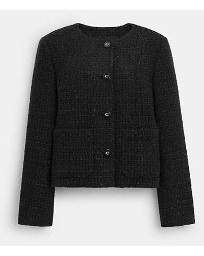 COACH Tweed Jacket - Black