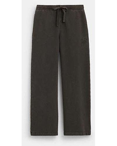 COACH Garment Dye Track Pants - Black