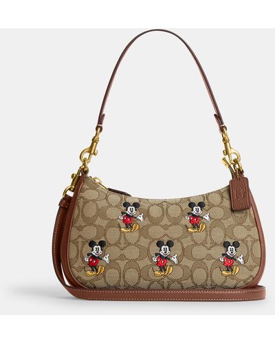 Disney x Coach Mickey Mouse Collectible Bag Charm - Women's Bag Charms - Brass/Black Electric Red