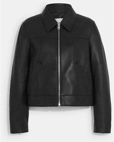 COACH Leather Jacket - Black