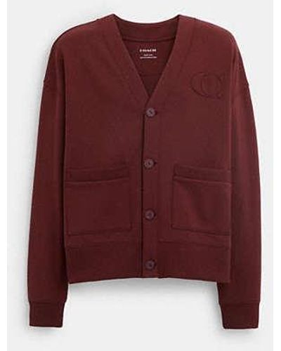 COACH Relaxed Cardigan - Red