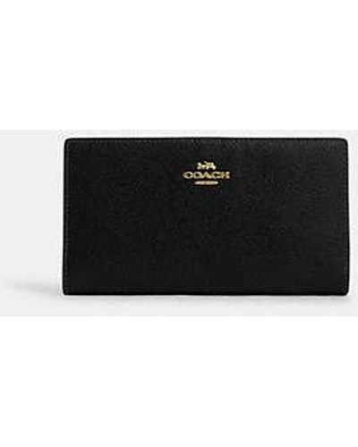COACH Slim Zip Wallet - Black