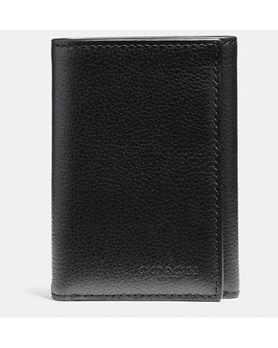 COACH Trifold Wallet - Black