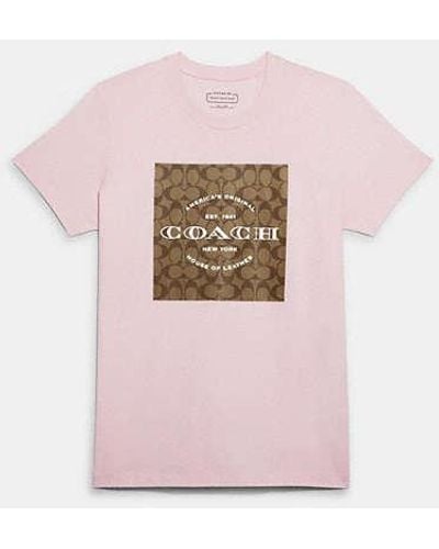 COACH Signature T Shirt - Pink