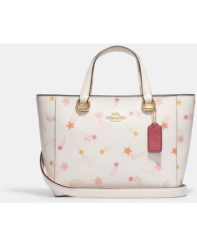 COACH Alice Satchel With Shooting Star Print - White