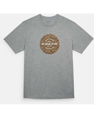 COACH Coach Signature T Shirt - Gray