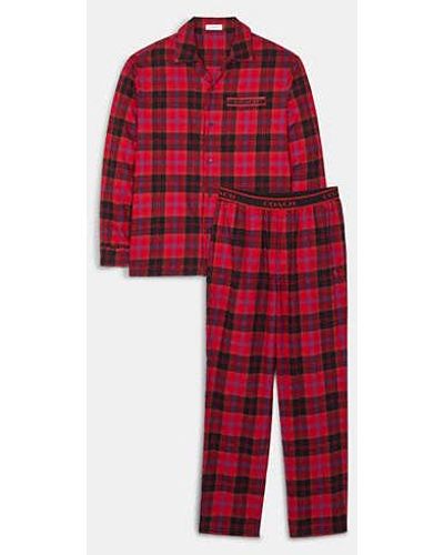 COACH Long Sleeve Pajama Set - Red