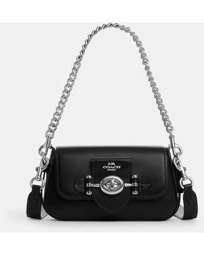 Coach Outlet Meadow Shoulder Bag In Signature Canvas in Black