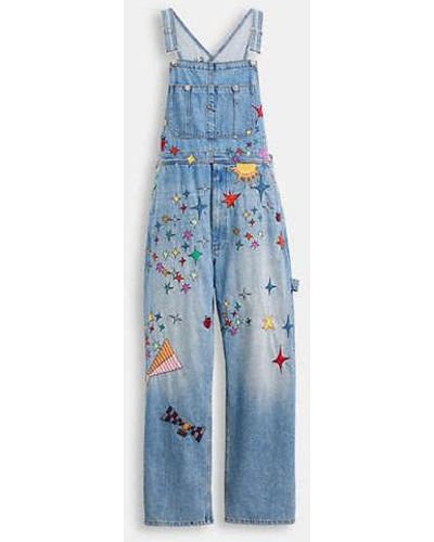 COACH Coach X Observed By Us Overalls - Blue