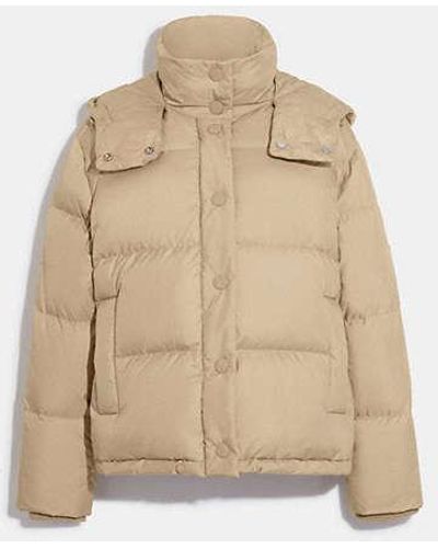 COACH Short Down Puffer - Natural