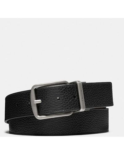 COACH Harness Buckle Cut To Size Reversible Belt, 38 Mm - Black