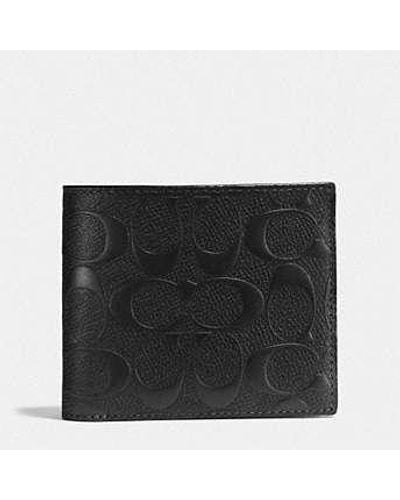 COACH 3 In 1 Wallet In Signature Leather - Black