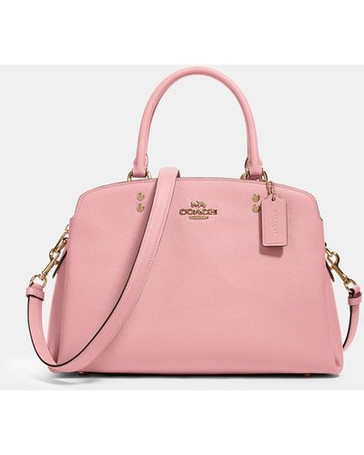 Coach pink deals leather bag