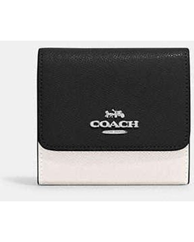 COACH Small Trifold Wallet - Black