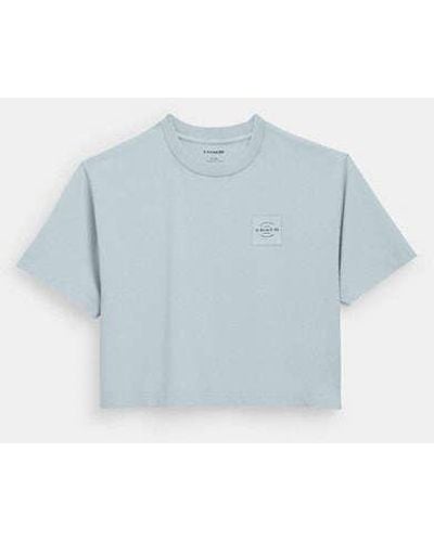 COACH Garment Dye Cropped T-shirt - Black
