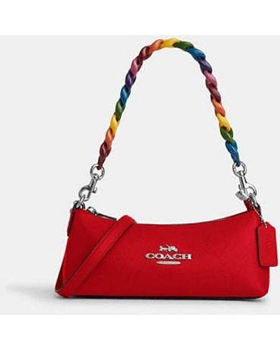 COACH Charlotte Shoulder Bag - Red