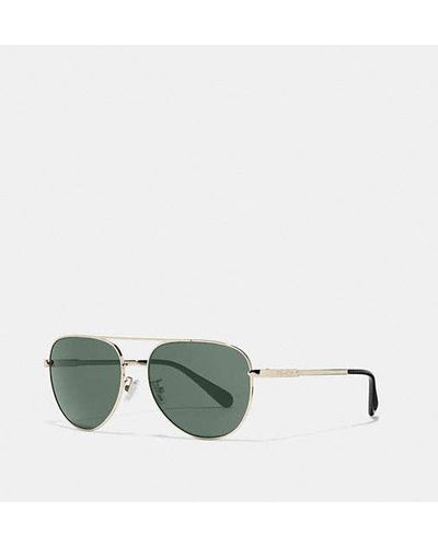 COACH Coach Cooper Pilot Sunglasses - Green